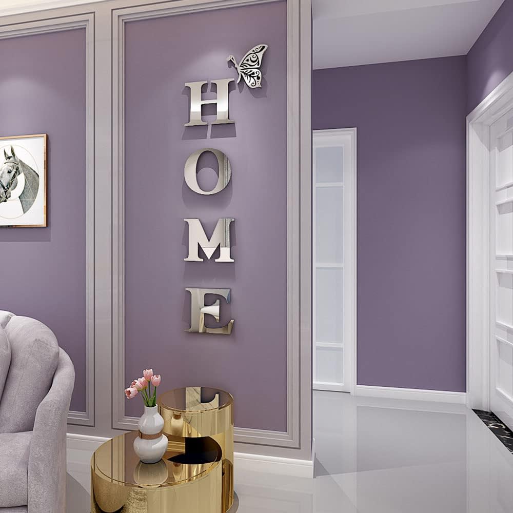 Home Wall Decor Letter Signs Acrylic Mirror Wall Stickers Wall Decorations for Living Room