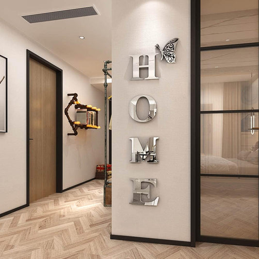 Home Wall Decor Letter Signs Acrylic Mirror Wall Stickers Wall Decorations for Living Room