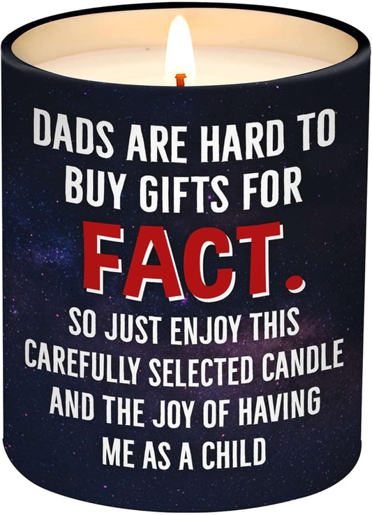 Father's Day Gifts for Dad from Daughter, Son, Kids - Dad Candle 10Oz