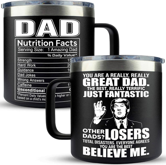 Father's Day Gifts for Dad from Daughter, Son, Kids - Dad Cup Mug 14Oz