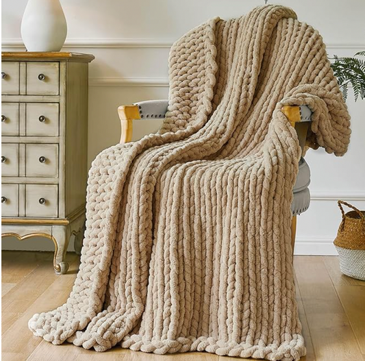 Chunky Knit Throw Blanket